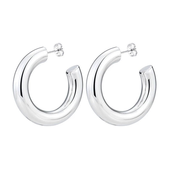 Wholesale New Fashion Simple Hollow Wire U Shape Geometric Electroplated Titanium Steel Earrings For Women