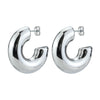 Wholesale New Fashion Simple Hollow Wire U Shape Geometric Electroplated Titanium Steel Earrings For Women