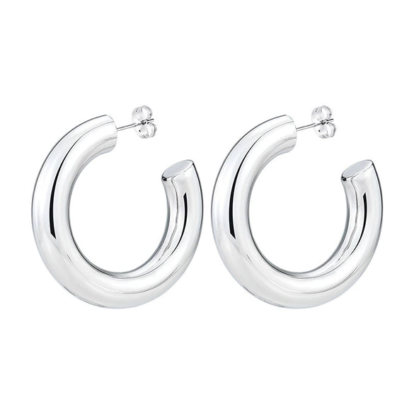 Wholesale New Fashion Simple Hollow Wire U Shape Geometric Electroplated Titanium Steel Earrings For Women