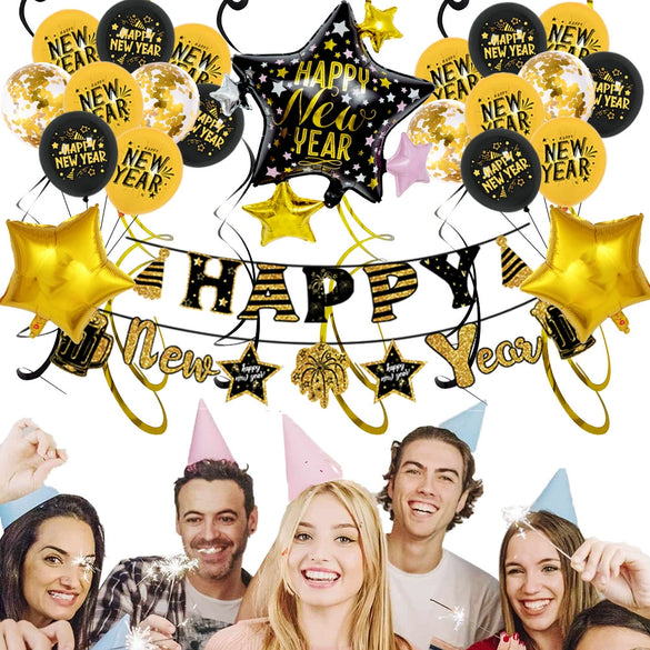 Wholesale New Year Round Aluminum Foil Balloon Decoration Set For Party Celebrations And Event Decor