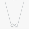 Wholesale Niche Design Diamond Mobius 925 Sterling Silver Necklace For Women