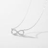 Wholesale Niche Design Diamond Mobius 925 Sterling Silver Necklace For Women