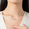 Wholesale Niche Design Diamond Mobius 925 Sterling Silver Necklace For Women