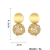 Wholesale Niche Design Geometric Copper Goldplated Bird Nest Earrings For Women