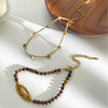 Wholesale Niche Design Geometric Stainless Steel Beaded Stackable Unisex And Women's Bracelet