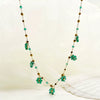 Wholesale Niche Design Light Luxury Colorful Crystal Beads Flower Pendant Stainless Steel Clavicle Chain Necklace For Women With Electroplating