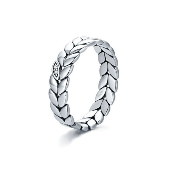Wholesale Niche Design S925 Silver Lucky Leaf Pattern Women's Jewelry Set Ring Earrings With Seiko Craftsmanship