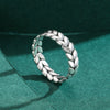 Wholesale Niche Design S925 Silver Lucky Leaf Pattern Women's Jewelry Set Ring Earrings With Seiko Craftsmanship