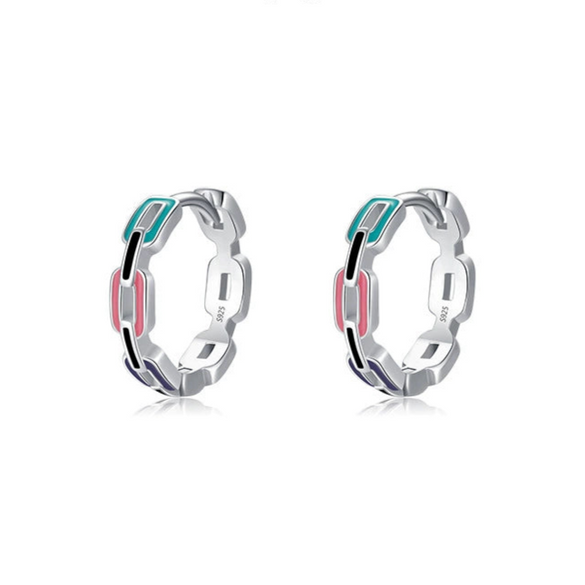 Wholesale Niche Design S925 Sterling Silver Geometric Dripping Glue Earring