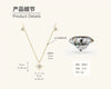 Wholesale Niche Design Star Moissanite S925 Sterling Silver Pendant Necklace With Electroplating And Ochain For Women