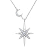 Wholesale Niche Design Star Moissanite S925 Sterling Silver Pendant Necklace With Electroplating And Ochain For Women