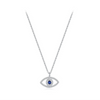Wholesale Niche Design Women's Microinlaid Devil's Eye 925 Sterling Silver Necklace With Cross Chain