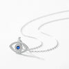 Wholesale Niche Design Women's Microinlaid Devil's Eye 925 Sterling Silver Necklace With Cross Chain