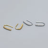 Wholesale Niche Diamond Ear Studs 925 Silver Ins Zircon Geometric Style Electroplated Women's Earrings