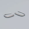 Wholesale Niche Diamond Ear Studs 925 Silver Ins Zircon Geometric Style Electroplated Women's Earrings