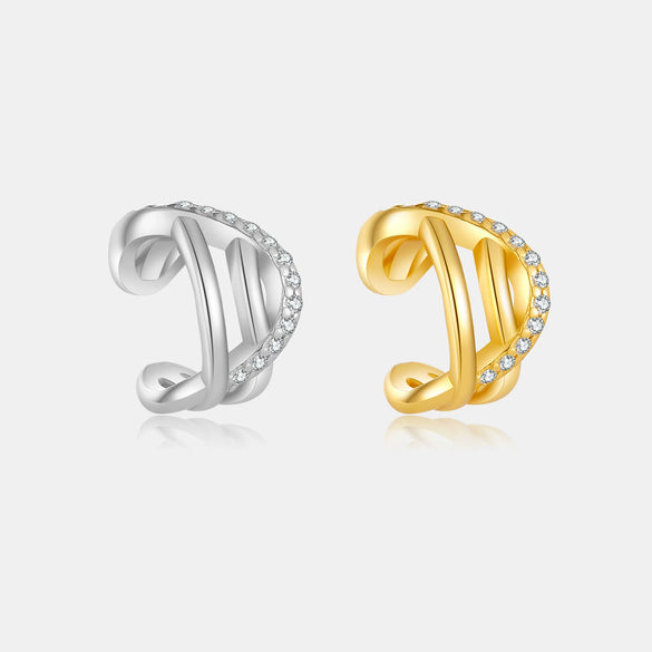 Wholesale Niche Ear Less S925 Sterling Silver Ear Clip Earrings With U Shape Styling And Electroplating For Women