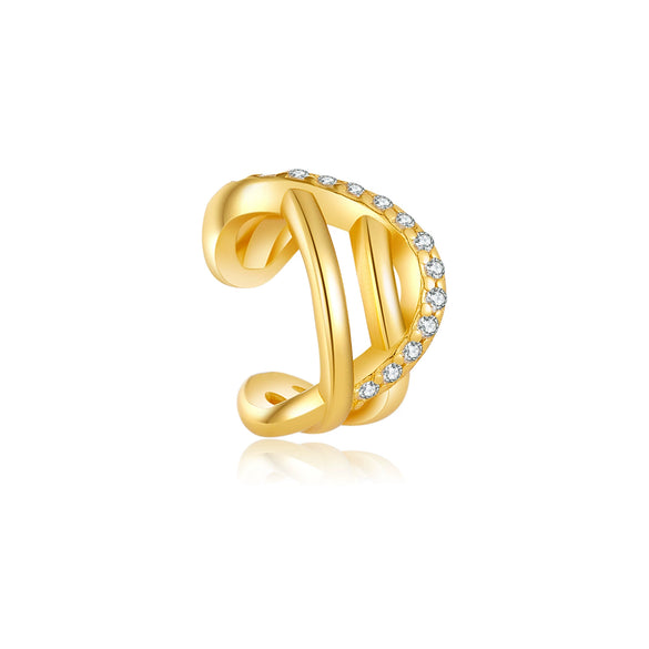 Wholesale Niche Ear Less S925 Sterling Silver Ear Clip Earrings With U Shape Styling And Electroplating For Women