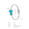 Wholesale Niche Elegant Natural Stone Fritillaria Inlaid Round 316L Stainless Steel Electroplated Bracelet