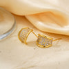 Wholesale Niche Fashion Copper Zircon Glass Earrings With Animal Zodiac Pattern And Electroplating Design