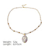 Wholesale Niche Fashion Freshwater Pearl Necklace With Mixed Gemstone Inlay Pendant And Electroplating Treatment