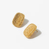 Wholesale Niche Fashion Geometric Arc Surface Frosted Earrings In 304 Stainless Steel With Golden Electroplating