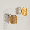 Wholesale Niche Fashion Geometric Arc Surface Frosted Earrings In 304 Stainless Steel With Golden Electroplating