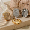Wholesale Niche Fashion Geometric Arc Surface Frosted Earrings In 304 Stainless Steel With Golden Electroplating