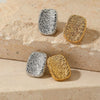 Wholesale Niche Fashion Geometric Arc Surface Frosted Earrings In 304 Stainless Steel With Golden Electroplating