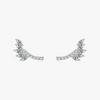 Wholesale Niche Fashion Women's S925 Sterling Silver Leaf Stud Earrings With Diamond Design