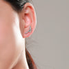 Wholesale Niche Fashion Women's S925 Sterling Silver Leaf Stud Earrings With Diamond Design