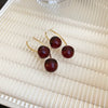 Wholesale Niche Fruit Style Resin And Plastic Silver Electroplated Pin Earrings For Women