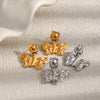 Wholesale Niche Geometric Butterflyshaped Stainless Steel 18K Goldplated Earrings For Women