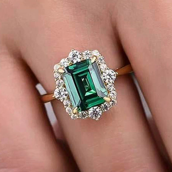 Wholesale Niche Geometric Copper Ring With Animals Zodiac Zircon For Women