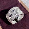 Wholesale Niche Geometric Copper Ring With Electroplating Design