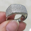 Wholesale Niche Geometric Copper Ring With Microinlaid Zircon