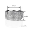 Wholesale Niche Geometric Copper Ring With Microinlaid Zircon