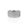Wholesale Niche Geometric Copper Ring With Microinlaid Zircon