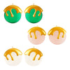 Wholesale Niche Geometric Resin And Titanium Steel Ice Cream Shaped Earrings Plated With 18K Gold