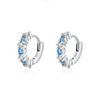 Wholesale Niche Geometric S925 Sterling Silver Inlaid Zircon Earrings For Women