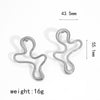 Wholesale Niche Geometric Stainless Steel Earrings 18K Gold Plated