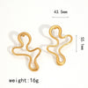 Wholesale Niche Geometric Stainless Steel Earrings 18K Gold Plated