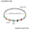 Wholesale Niche Geometric Stainless Steel Electroplated Oil Drop Buckle Open Bracelet