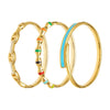 Wholesale Niche Geometric Stainless Steel Electroplated Oil Drop Buckle Open Bracelet