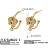 Wholesale Niche Geometric Stainless Steel Electroplated Zircon Inlay Butterfly Pendant Earrings For Women