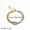 Wholesale Niche Geometric Stainless Steel Snake Bone Chain Necklace And Bracelet With Electroplating