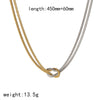 Wholesale Niche Geometric Stainless Steel Snake Bone Chain Necklace And Bracelet With Electroplating