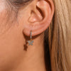 Wholesale Niche Geometric 316L Stainless Steel Zircon Handmade Electroplated Earrings Jewelry