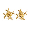 Wholesale Niche Geometric Stitching Earrings In Stainless Steel With 18K Vacuum Plating For Women