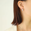 Wholesale Niche Geometric Titanium Steel Electroplated 18K Gold Mini Jewelry Set Of Necklace And Earrings