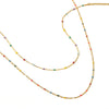 Wholesale Niche Geometric Ushape Titanium Steel 18K Gold Electroplated Women's Beaded Clavicle Necklace